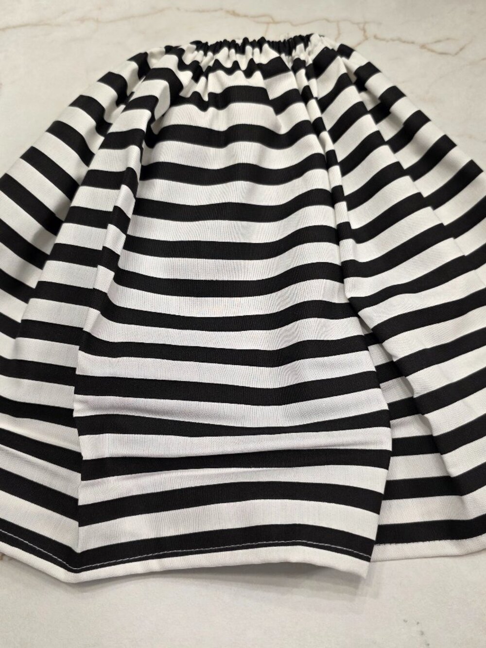 19" Handmade Black and White Stripe dress
